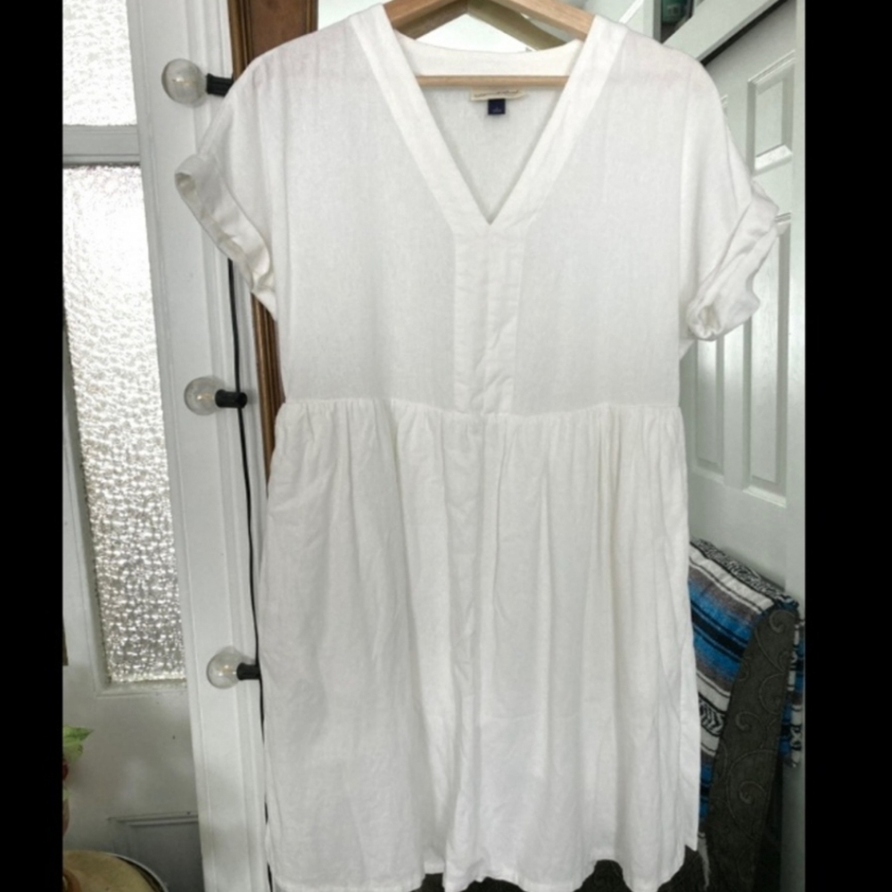 Universal Thread Pullover Lined V-Neck Linen Blen… - image 5